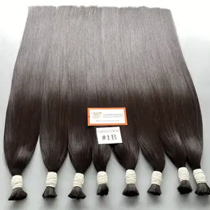 Gran oferta de extensiones de cabello crudo a granel 100% humano de alta calidad grado 12A cutícula de cabello virgen alineada sin procesamiento químico sedoso Sm