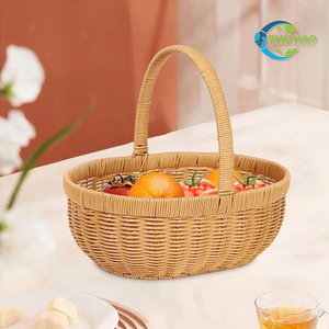 CESTA DE PICNIC tejida de ratán hecha a mano de Vietnam: la cesta de flores perfecta para el encanto del país vintage con personalización - Product Image 3