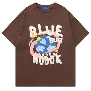 Camiseta Ligera de Alta Calidad, Camiseta de Algodón Grueso Personalizada, Ropa Urbana Informal para Hombre, Camisetas con Estampado de Algodón - Product Image 1