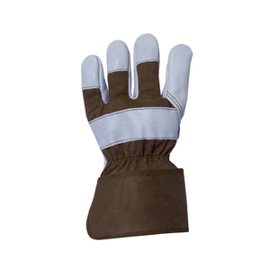 Leather Safety Work <b>Gloves</b> Palm Protection Fire Proof 10 oz Thickness 10 Inch Length Elastic Wristlet Anti-Slip Fingertips for - Product Image 2