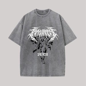 T-shirt surdimensionné personnalisé en coton lourd imprimé graphique décontracté pour hommes t-shirts vierges vintage lavés à l'acide chemises pour hommes - Product Image 1