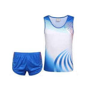 Uniforme de pista y campo impreso con nombre de equipo transpirable a tarifa al por mayor, uniforme de pista y campo con diseño de demanda de clientes de tamaño regular - Product Image 1