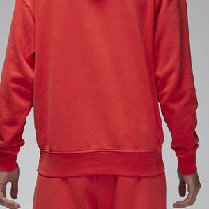 2025 nouveau Design sweat à capuche avec logo personnalisé pour hommes conception Unique coton polaire avec lourd GSM lacets protecteur couleur rouge uni - Product Image 6