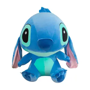 Pasangan kartun mainan mewah Stitch biru boneka malaikat besar Disy boneka lap hadiah liburan anak-anak bantal lembut boneka