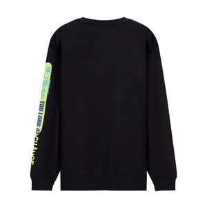 เสื้อสเวตเตอร์คอกลมเปิดไหล่สำหรับผู้ชายพิมพ์ลายสำหรับทุกฤดูหนาวพร้อมเทคนิคการปะติด - Product Image 6