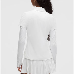 Vente en gros, nouveauté, polo pour femme anti-boulochage, anti-rétrécissement, tenue décontractée, t-shirts, polo de golf avec logo imprimé personnalisé, polo pour femme - Product Image 4