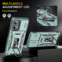 Protección completa de la Cámara TPU PC Ring KickStand Phone Case Anti-Wear Hybrid Armor Back Cover para Motorola Edge 5G Power