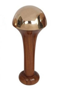 Masseur facial et corporel en bois et laiton Kansa, 100% original, fait à la main, écologique, de qualité supérieure, vente en gros moderne, Saniya - Product Image 2