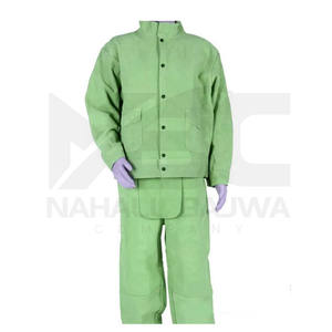 Vestes de soudage Offre Spéciale Vêtements de sécurité en cuir de vache fendu Combinaison de soudage résistante à la chaleur résistante aux flammes et combinaisons pour le corps. - Product Image 1