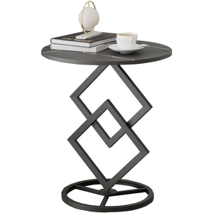 2 Tier Metal & Wood Color Coffee Side <b>Table</b> Modern Design for Your Living Room or Lounge Space - Product Image 5