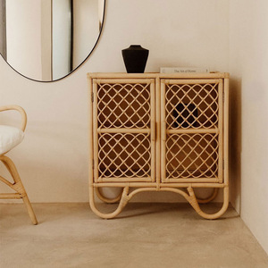 Meubles d'intérieur Armoire de rangement en rotin naturel fabriquée à la main Armoire de rangement pour l'organisation de la maison et du garage - Product Image 4