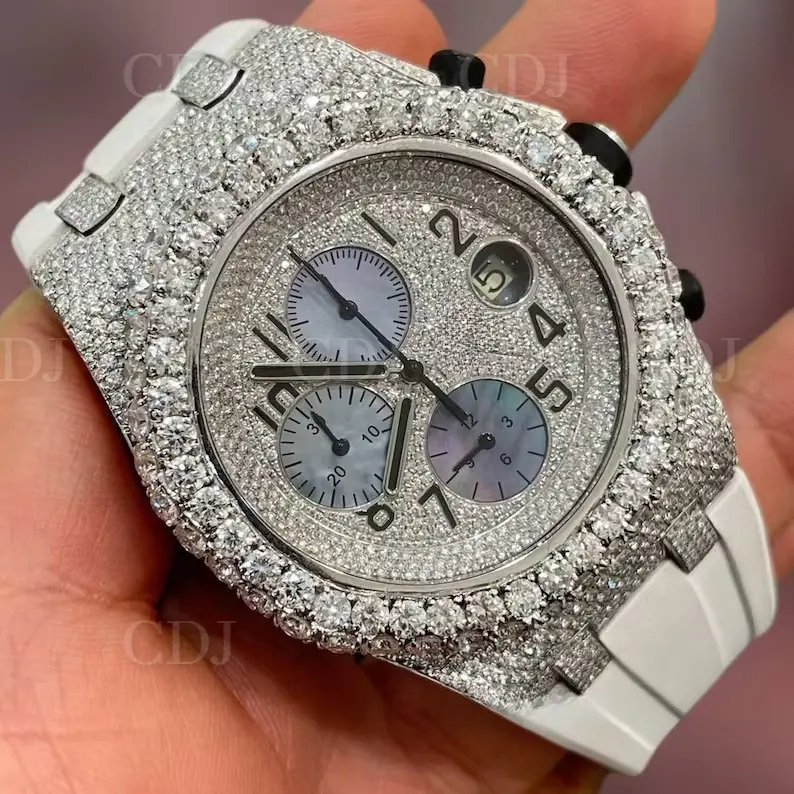 Wholesale Hip Hop Iced Out Lab Grown Diamond Watch Men Luxury Design Customized Watch Bust Down Watch Wholesaler India