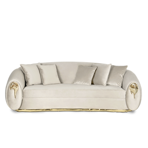 Soleil Contemporary One-Seater Sofa Velvet Home Furniture with Washable Upholstery Sponge Filling for Living Room or Apartment - Product Image 1