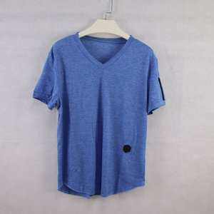 T-Shirt a Maniche Corte con Scollo a V in Tessuto Traspirante da 180g, Design Compresso che Valorizza la Morale, con Logo - Product Image 5