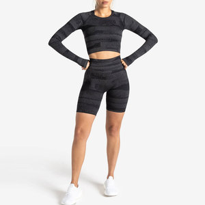 กางเกงขาสั้นเล่นยิมสำหรับผู้หญิงน้ำหนักเบาไร้รอยต่อเอวผ้ายืดหยุ่นได้สีสดใสสำหรับยกน้ำหนัก - Product Image 6