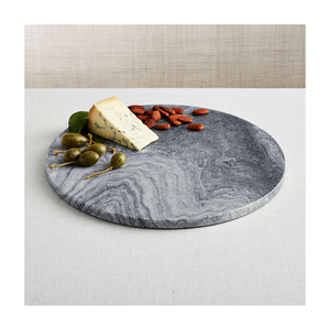 Planche à découper en marbre personnalisée Fabricant de blocs à découper Planche à découper carrée design doublure noir et blanc - Product Image 3