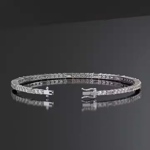 Lab Grown round Diamond Tennis Bracelet for Women & Men 14k Solid Gold Emerald Diamond Bracelet Diamond Bracelets & Bangles - Product Image 2