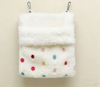 Sac de couchage en coton Reshiho pour animal volant (hamster, rat, écureuil) – Lit suspendu léger pour petits animaux – Toutes saisons – Vert