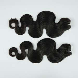 20-Inch <b>Body</b> <b>Wave</b> Double Weft Vietnamese Raw Human <b>Hair</b> Extensions Dyed Cuticle Aligned <b>Hair</b> for Sale - Product Image 1