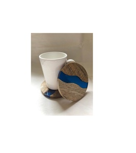 Sous-verre en résine de bois durable de qualité supérieure, diamètre 400 mm, pour tasses à thé chaud, mugs à café, surfaces de table délicates - Product Image 6