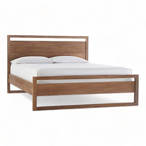 Marco de cama doble de madera maciza de lujo moderno con colchón cómodo y fuerte para el hogar o el dormitorio del hotel para el hogar o el apartamento - Product Image 3