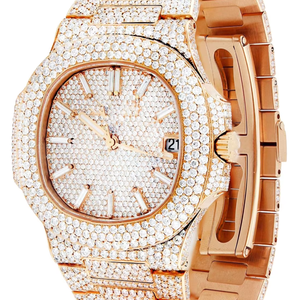 Nueva oferta, reloj de pulsera de tendencia, diamantes de moissanita tachonados para hombre, moda, nueva llegada, Joyería exclusiva y de diseñador de Hip Hop - Product Image 1