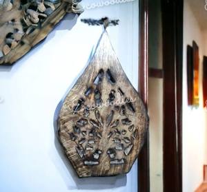 ไม้แกะสลักด้วยมือสำหรับตกแต่งแผงติดผนังลายดอกไม้ประดับผนังศิลปะใบไม้ตกแต่งสไตล์ของขวัญ - Product Image 5