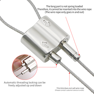 Clips de Cable Ajustables, Abrazaderas de Cable de Aleación de Doble Vía, Adecuados <span class=keywords><strong>para</strong></span> Colgar <span class=keywords><strong>Cuadros</strong></span> e Iluminación - Product Image 5