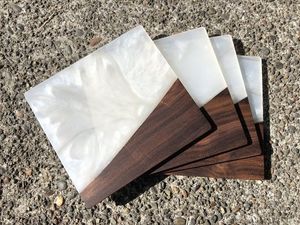 Posavasos Cuadrados de Nogal Brillante Artísticos de Lujo de Tendencia, Ecológicos para Uso en el Hogar, Hoteles y Restaurantes a Precio Directo de Fábrica - Product Image 2