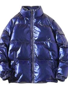 Chaquetas acolchadas brillantes de invierno para hombre, abrigos informales de alta calidad para hombre, Parka para exteriores, chaquetas cálidas a prueba de viento, prendas de vestir a prueba de viento - Product Image 3