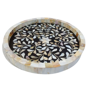 Plateaux de service élégants pour la maison et le restaurant Meilleures offres pour l'exportation directe-Style Animal Mother Pearl Inlay Polished Technique Decor - Product Image 2