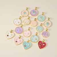 Pendentifs Cœur, Soleil, Lune et Étoile en Émail Coloré Plaqué Or, Breloques Célestes pour Femmes, Bijoux DIY, Vente en Gros