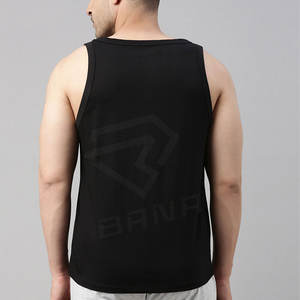 Último diseño personalizado hombres gimnasio camiseta sin mangas al por mayor precio hecho mejor material poliéster/algodón ecológico de talla grande - Product Image 2
