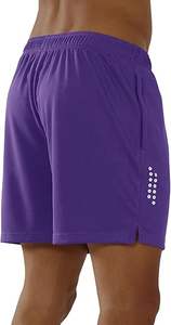 Pantalones Cortos de Entrenamiento Deportivo para Hombre, Shorts Transpirables con Logotipo Frontal, Tejido Liso, Teñido - Product Image 3