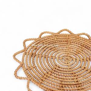 Sustainable Natural <b>Rattan</b> <b>Placemat</b> Handmade In Vietnam For Dining Table Use And Eco Friendly Table Styling - Product Image 2