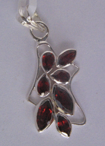 Handmade 925 Sterling Silver Shah Gems Natural <b>Garnet</b> <b>Pendant</b> with Bezel Setting Religious Charm for Women - Product Image 1