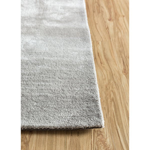 TNQ-1133 Abstract <b>Hand</b> <b>Tufted</b> Wool & Viscose <b>Rug</b> Grey & Black Plush Carpet for Home Living Room for Exhibitions - Product Image 4