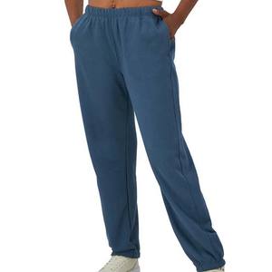 Pantalones Joggers Planos de Invierno de Tela Transpirable para Mujer, Diseño de Bolsillo Lateral con Patrón Sólido y Color Personalizado, Ecológicos - Product Image 1