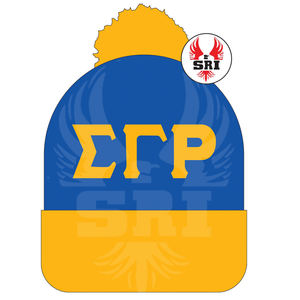 Sigma Gamma Rho sororité brodé bonnet chapeau hiver tricot crâne casquette chaud à revers acrylique SGR grec lettre chapeaux pour les femmes - Product Image 4