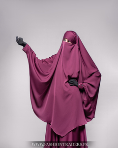 Jilbab Borgoña para Mujeres Musulmanas, Vestido Modesto con Cobertura Completa, Ropa Islámica de Poliéster Transpirable, Fabricante, Venta al por Mayor, Exportación - Product Image 3
