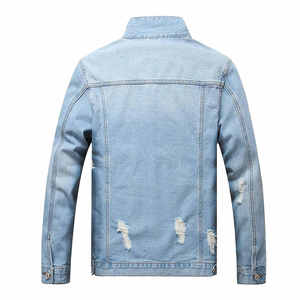 Premium Quality Latest Stylish Breathable <b>Men</b> Denim <b>Jackets</b> New Trending Style Custom Logo Design <b>Men's</b> Distressed Jeans <b>Jacket</b> - Product Image 2