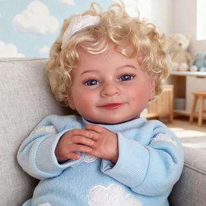 Babeside Lächelnde Reborn-Puppe Cayle 20 Zoll Braunes Haar Vinyl-Puppe Stoffkörper Lebensechtes Mini-Soft-Spielzeugmodell Geschenk - Product Image 1