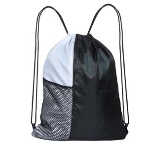 Gran promoción, logotipo personalizado, bolsa deportiva de lona ecológica, mochila impermeable con cordón para uso en el gimnasio, hecha de poliéster duradero - Product Image 1