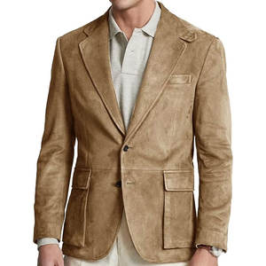 2026 Woolen Suede Leather Men's Lightweight Eco-Friendly Breathable 50% Coat Customizable Options for Travel Casual Wear Comfort - Product Image 1