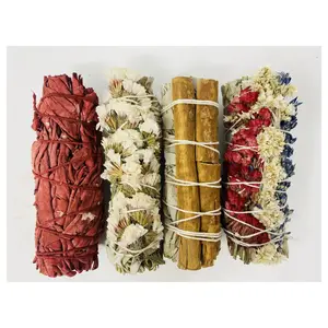 Bholi Sage Plus Premium Quality Sage Variety Pack With White Sage Dragon Blood Resin Flowers Cinnamon