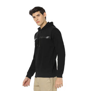 Pull à capuche en polaire personnalisable de haute qualité pour hommes hiver motif solide manches longues Logo brodé - Product Image 2