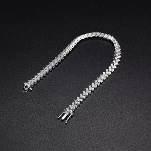 Bracelet d'amitié tendance en platine et diamants, unisexe, excellent cadeau pour la fête de l'amitié, les anniversaires, plaqué or, charme de luxe - Product Image 1