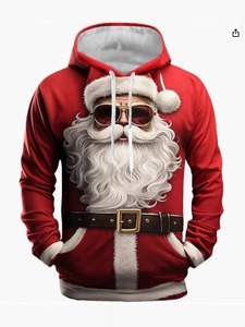New <b>Christmas</b> Men's Pullover <b>Hoodie</b> Comfortable Fashionable 100% Polyester <b>Christmas</b> with Custom Logo Low MOQ - Product Image 4