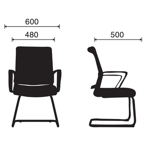 Chaise de bureau ergonomique Java DX03 GTC003 multicolore, chaise visiteur à genouillères en maille, base métallique pliable en tissu PP pour usage domestique - Product Image 4