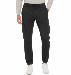 Pantalones Deportivos Casuales Personalizados de Pierna Recta para Hombre, Pantalones Deportivos de Algodón 100% Tejido, con Bolsillos, Tinte Liso, Impermeables - Product Image 1